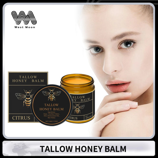 Tallow Honey Cream Repair Damaged Skin Improve Elasticity Soft Bleaching Reduce Dullness Firming Face Body Citrus Flavor Lotion