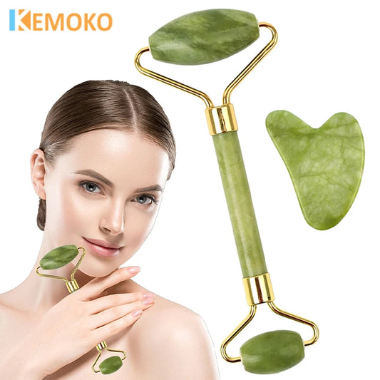 Gua Sha Massager Roller for Face Neck Eye Jade Store Scraper Roller Massage  Lifting Body Slimming Guasha Skin Beauty Care Tools