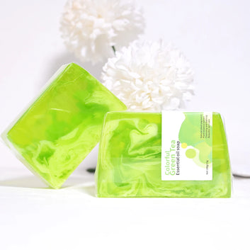 Colorful Green Tea Facial Soap Green Tea Essence Gently Cleanses Skin